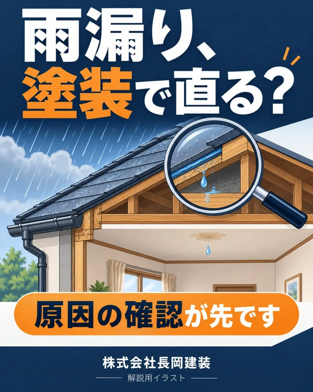 雨漏りが気になったとき、「屋根を塗れば止まる」とは決められま...